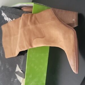 NWT! Sam Edelman CAMEL SUEDE Heeled Boots | Size 10